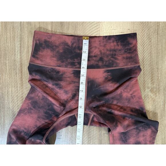 Athleta Elation Ice Dye 7/8 Tight Powervita Maroon Red Black Women’s Size Small - Picture 9 of 15